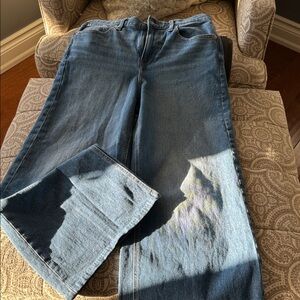 GAP High Rise Stride Wide-Leg Jeans, Size 28